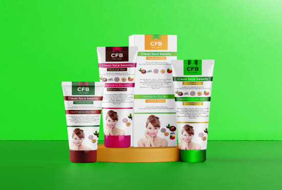 I will make creative amazing product label, cosmetics, box, food packaging design