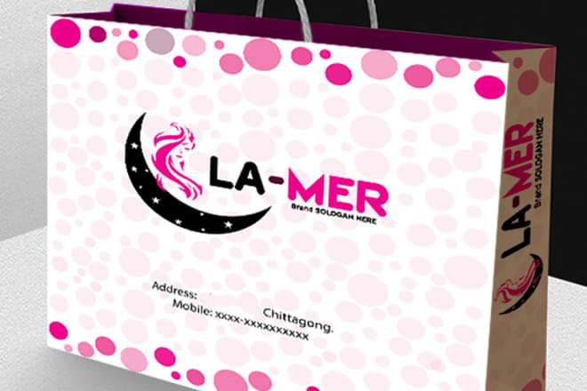 I will make creative modern shopping bag design for you