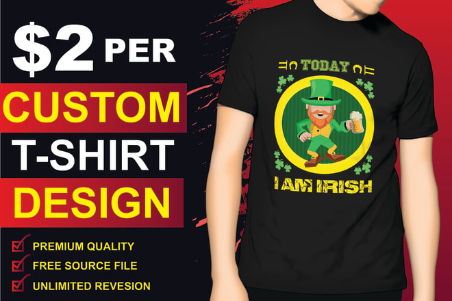 I will make custom t shirt design printing