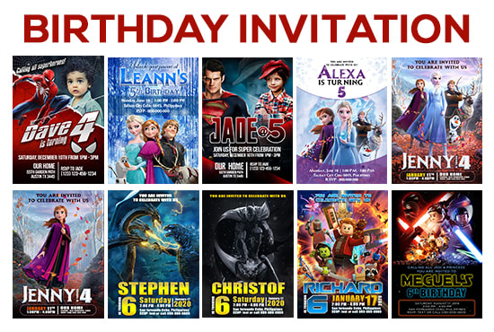I will make personalize birthday invitation printable