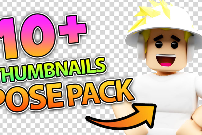 I will make you 10 roblox poses overlay for your thumbnail