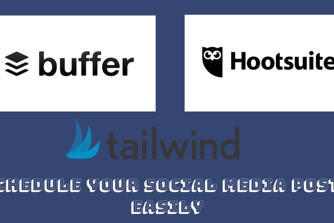 I will manage and schedule your social media post using hootsuite buffer tailwind