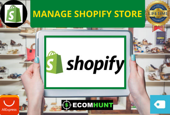 I will manage shopify store, add winning products