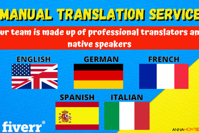 I will manually translate english french spanish german and italian