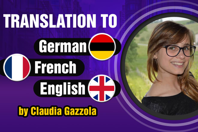 I will manually translate german,french, english