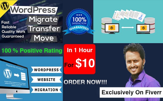 I will migrate wordpress website or move, transfer, backup 1 hour