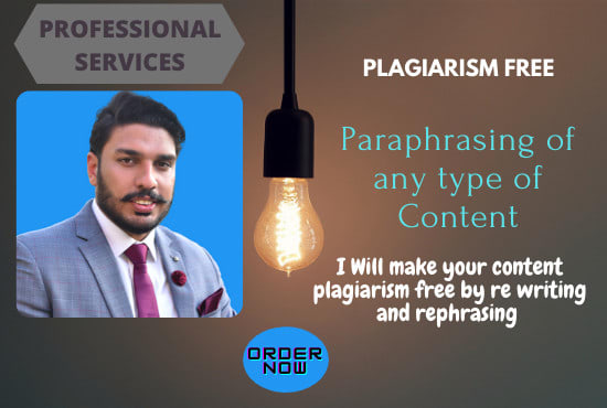 I will paraphrase and rewrite content to make it plagiarism free