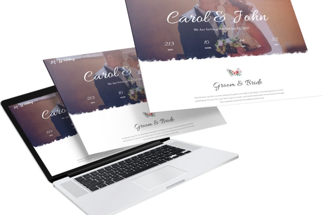 I will plan your special day by creating wedding invitation website