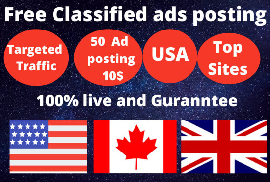 I will post free classified ads on 120 sites