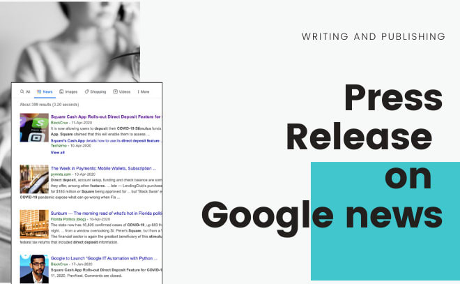 I will press release distribution on google news
