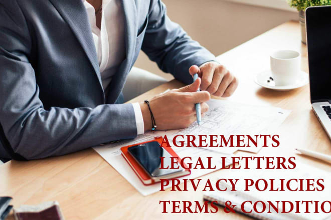 I will professionally draft contracts, legal documents, privacy policies
