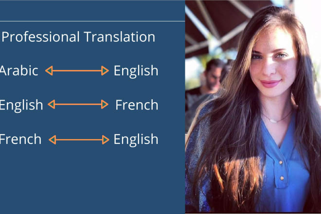 I will professionally translate english french and arabic