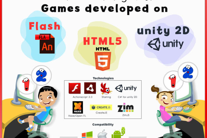I will program games for kids to play