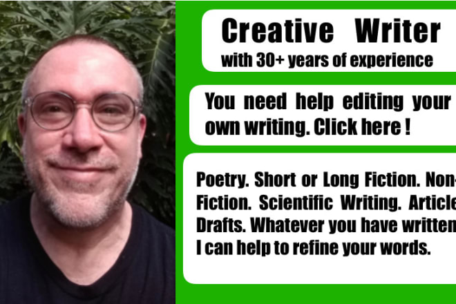 I will proofread, edit, and refine your creative writing