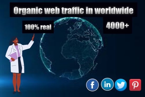 I will provide organic and guaranteed web traffic in worldwide