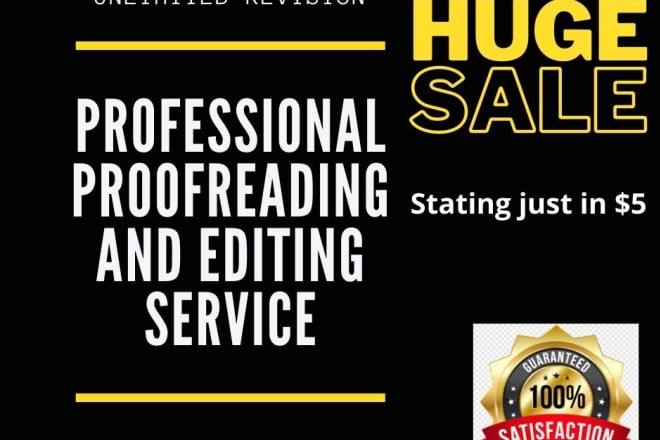 I will provide professional proofreading and editing service