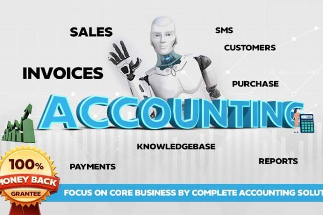 I will provide you a complete accounting solution invoices sales SMS CRM and more