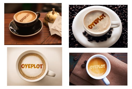 I will put text or logo on 5 amazing coffee latte art in 1 day