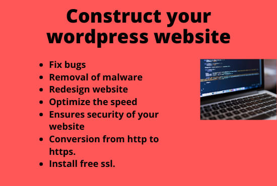 I will remove, repair and fix bugs errors in your wordpress website