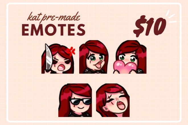 I will sell 2 twitch emotes pack of katarina from league of legends