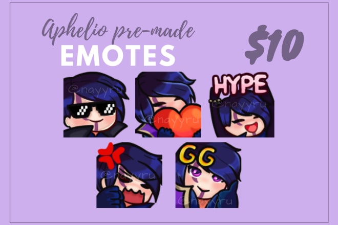 I will sell this premade twitch emote pack of aphelio from league of legends