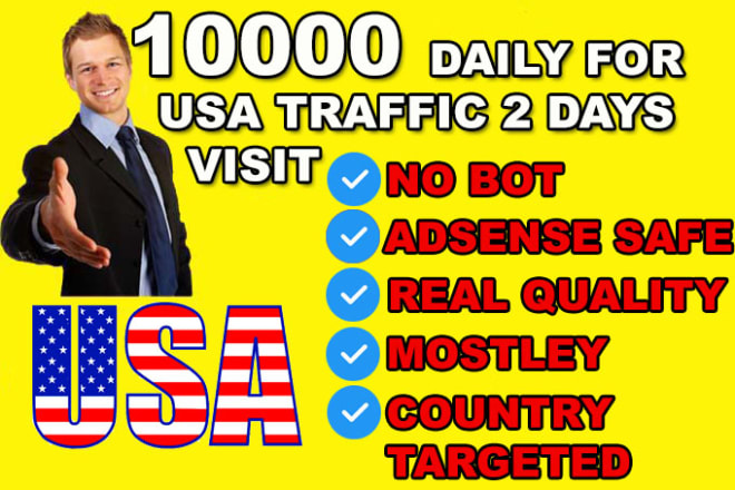 I will send organic adsense safe usa target website traffic visitors