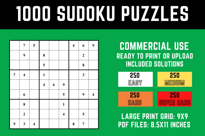 I will send you 1000 unique sudoku puzzles with solutions