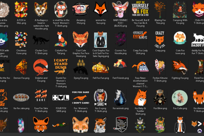 I will send you 4500 png tshirt designs for animal niche