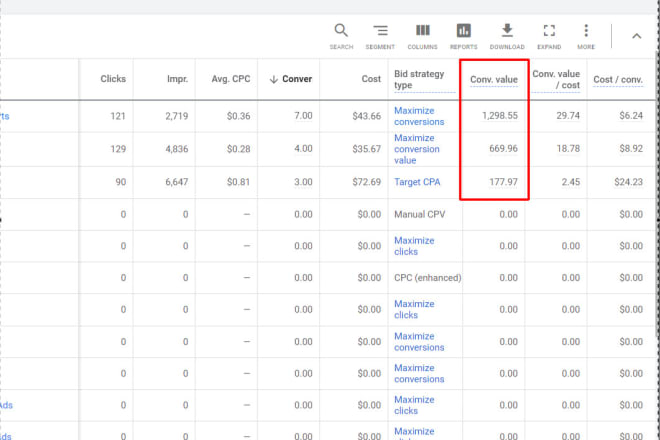 I will setup adwords conversion tracking with value for shopify