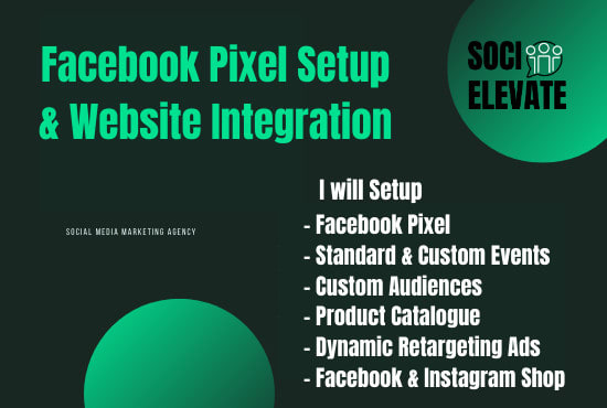 I will setup facebook pixel, events, catalogue, shop and custom audiences
