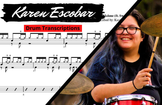 I will transcribe any drum or percussion part to sheet music