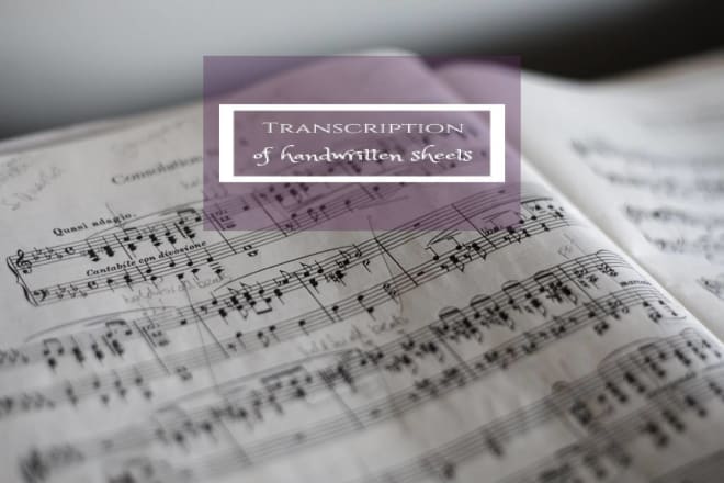 I will transcribe your note sheets in musescore