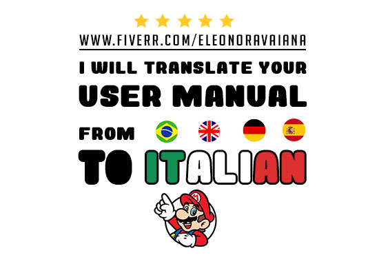I will translate your user manual into italian