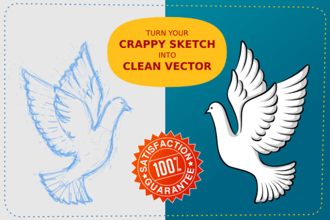 I will turn your crappy sketch into amazing vector images