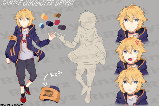 I will visual novel anime design character