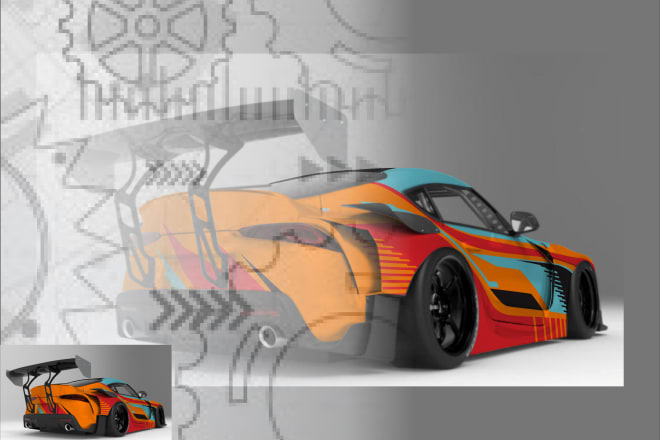 I will wrap rally design vector and livery racing car toyota supra