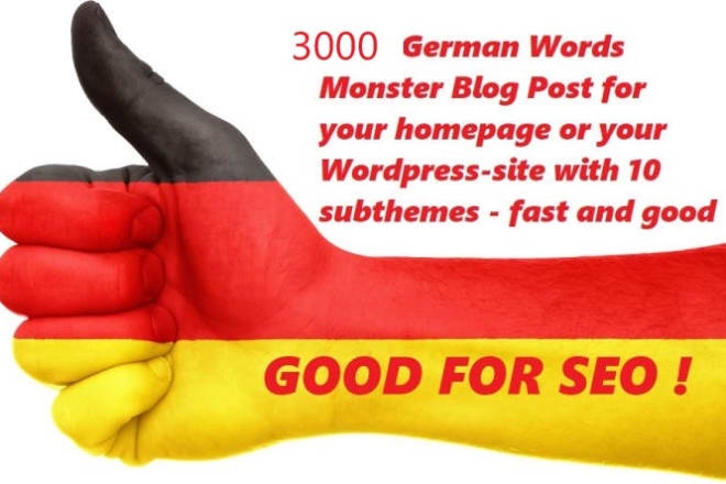 I will write a 3000 german words monster blog article