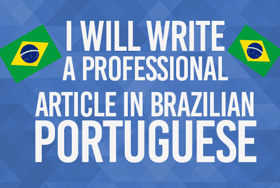 I will write a professional article in brazilian portuguese