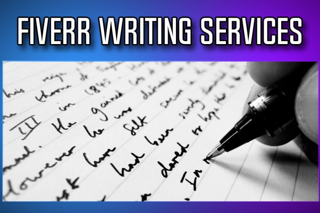 I will write anything you need