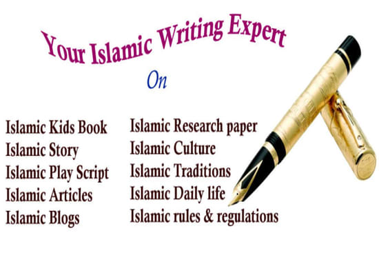 I will write islamic ebooks, articles, stories, blog posts for you