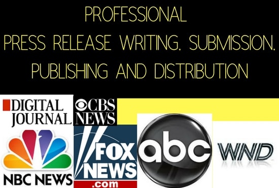 I will write press release and do press release distribution