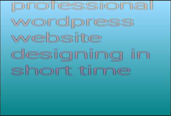 I will be here to fix, design, or redesign wordpress website or blog