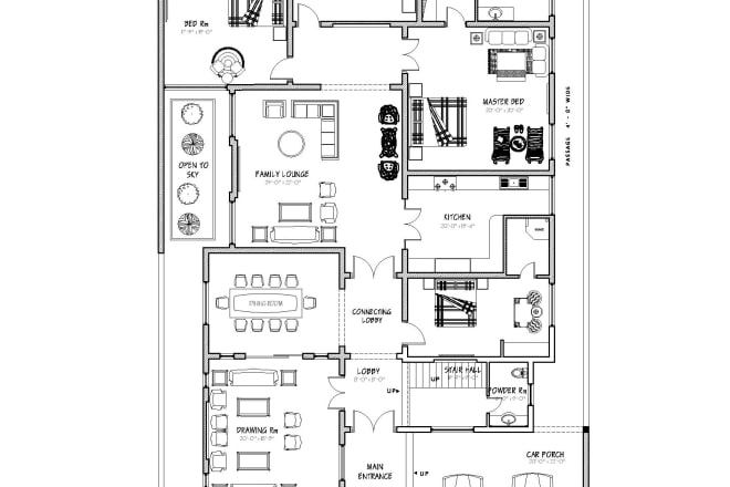 I will be your architect and design house plan