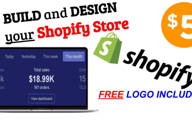 I will build your own profitable shopify website and free logo