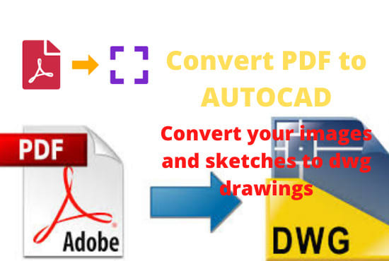 I will convert your files from pdf to dwg