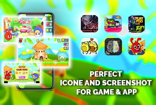 I will creat a perfect icon or screenshot for app and game