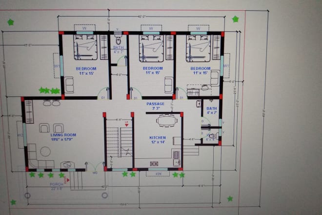 I will create 2d architectural floor plans