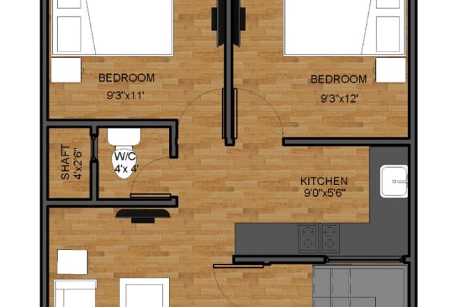 I will create 2d layout plan of your space
