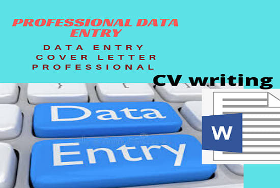 I will create a professional CV and cover letter also do data entry