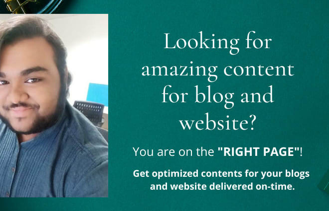 I will create amazing SEO optimized content in 24 hours for your blogs and website